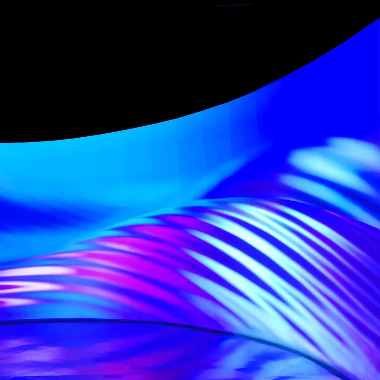 Abstract gradient on panoramic LED wall